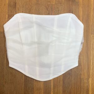 Taffeta-Covered Zip-Back Bandeaux